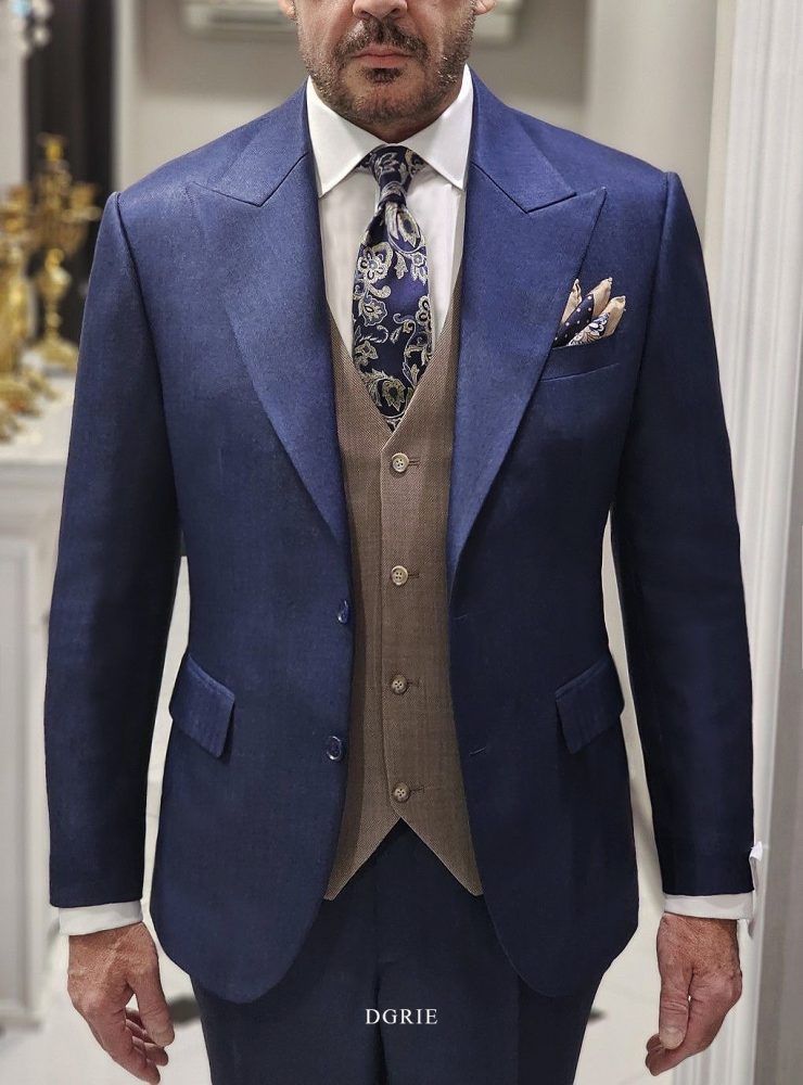 ร้านตัดสูท 3 Piece Navy & Brown Suits