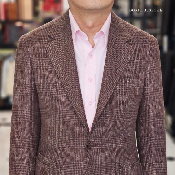 ตัดสูทลินิน Classic Italy Check Irish Linen Suits