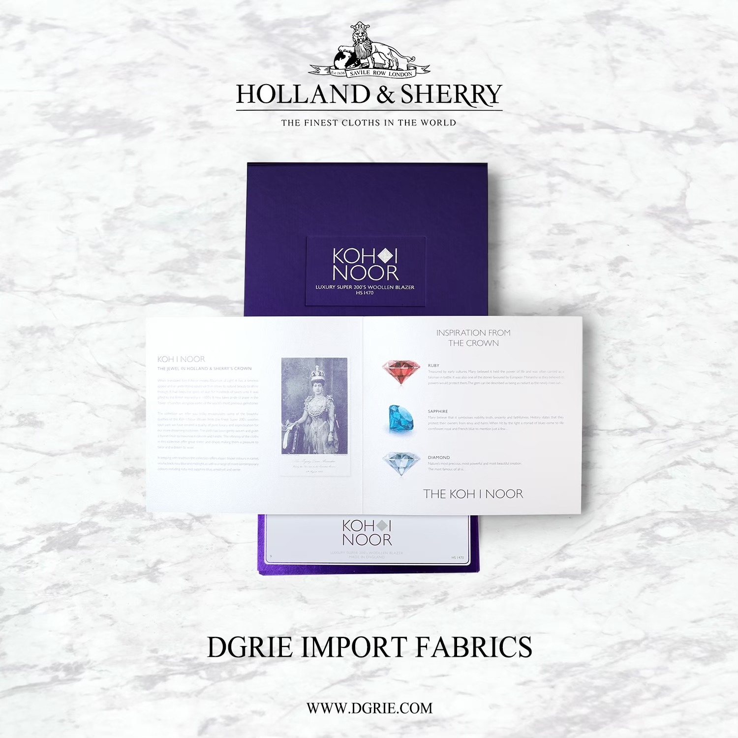 Koh i Noor - Holland & Sherry - LUXURY SUPER 200’s Woollen