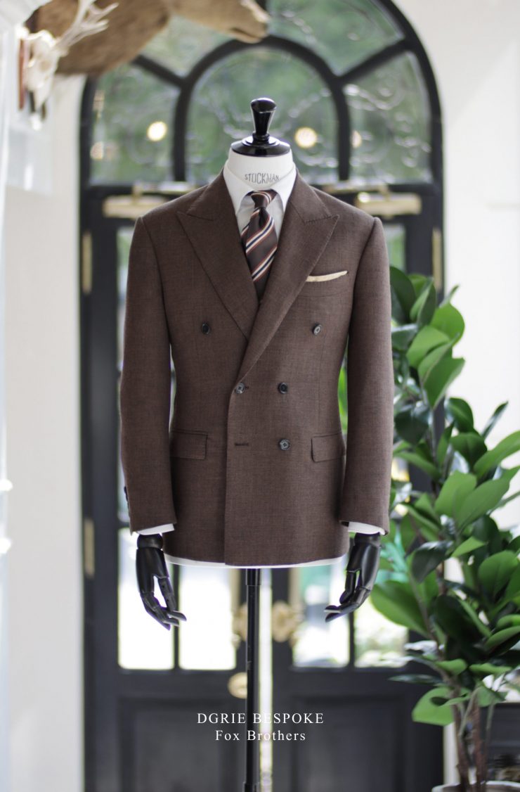 ตัดสูท DGRIE Fox Brothers Brown Double-Brested suits 21 ตัดสูท DGRIE Fox Brothers Brown Double-Brested suits