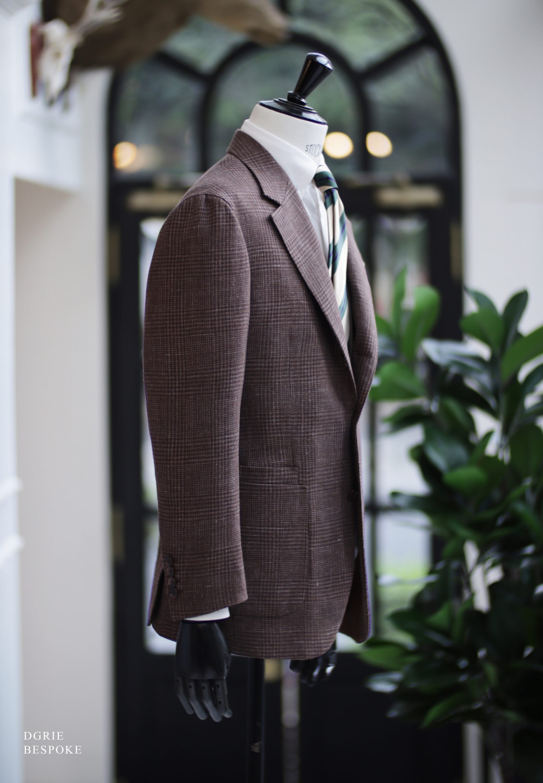 IMG_9010 copy ตัดสูทลำลอง สีน้ำตาล DGRIE Italy Check Irish Linen Suits