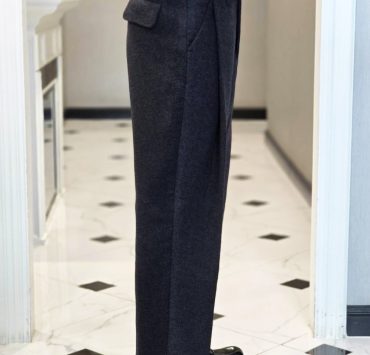 ตัดกางเกงคลาสสิค Flannel Pleated Casual Pant