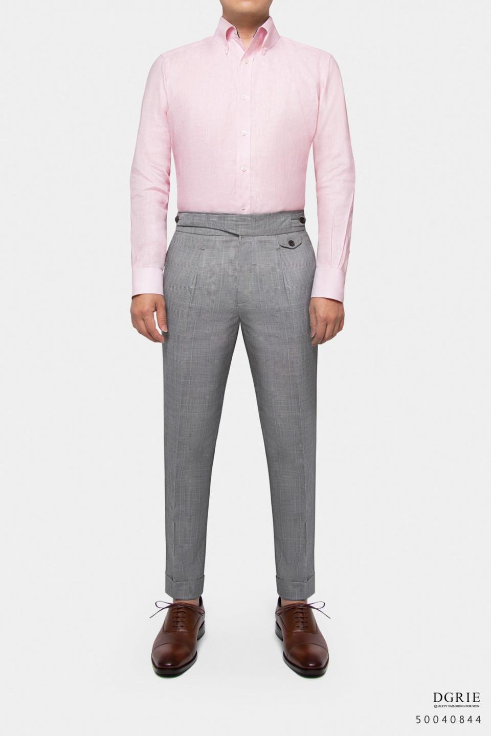 เสื้อเชิ้ตลินิน Blush Pink Button Down Linen Shirt - DGRIE