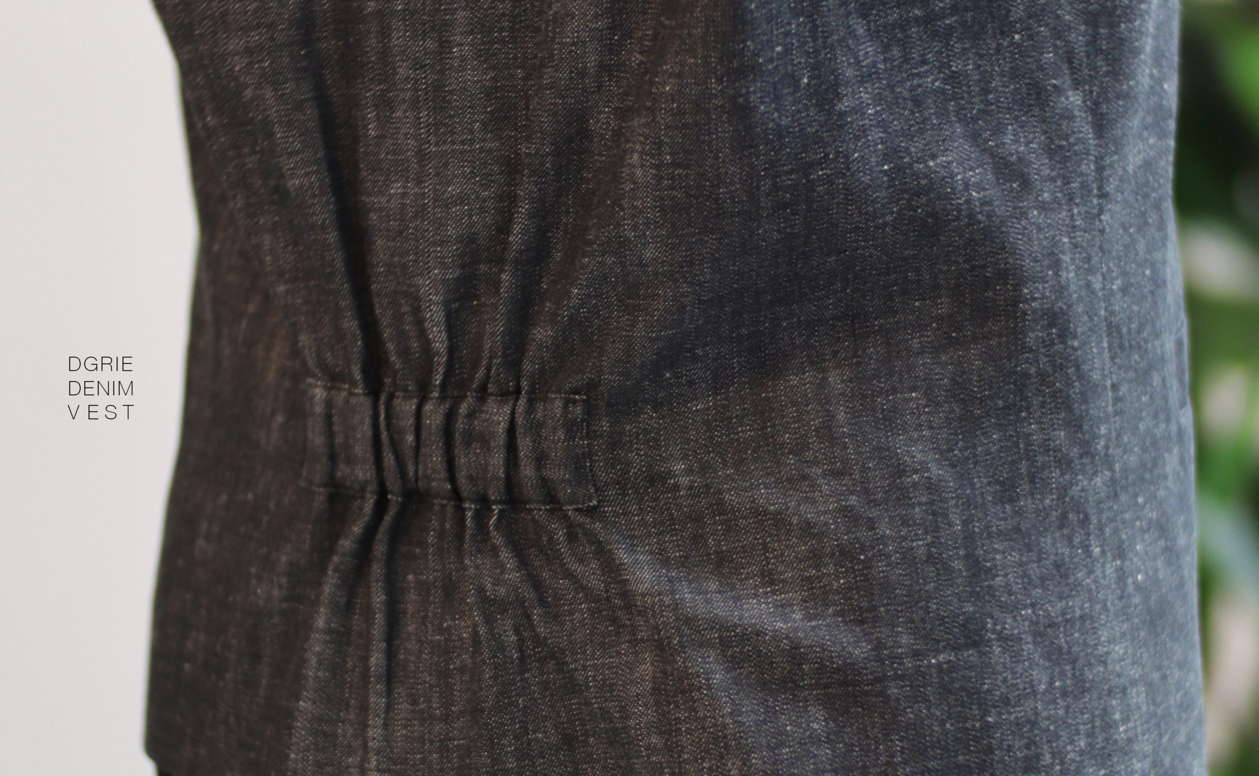 ตัดเสื้อกั๊ก DGRIE Classic RAW Black Denim Waistcoat