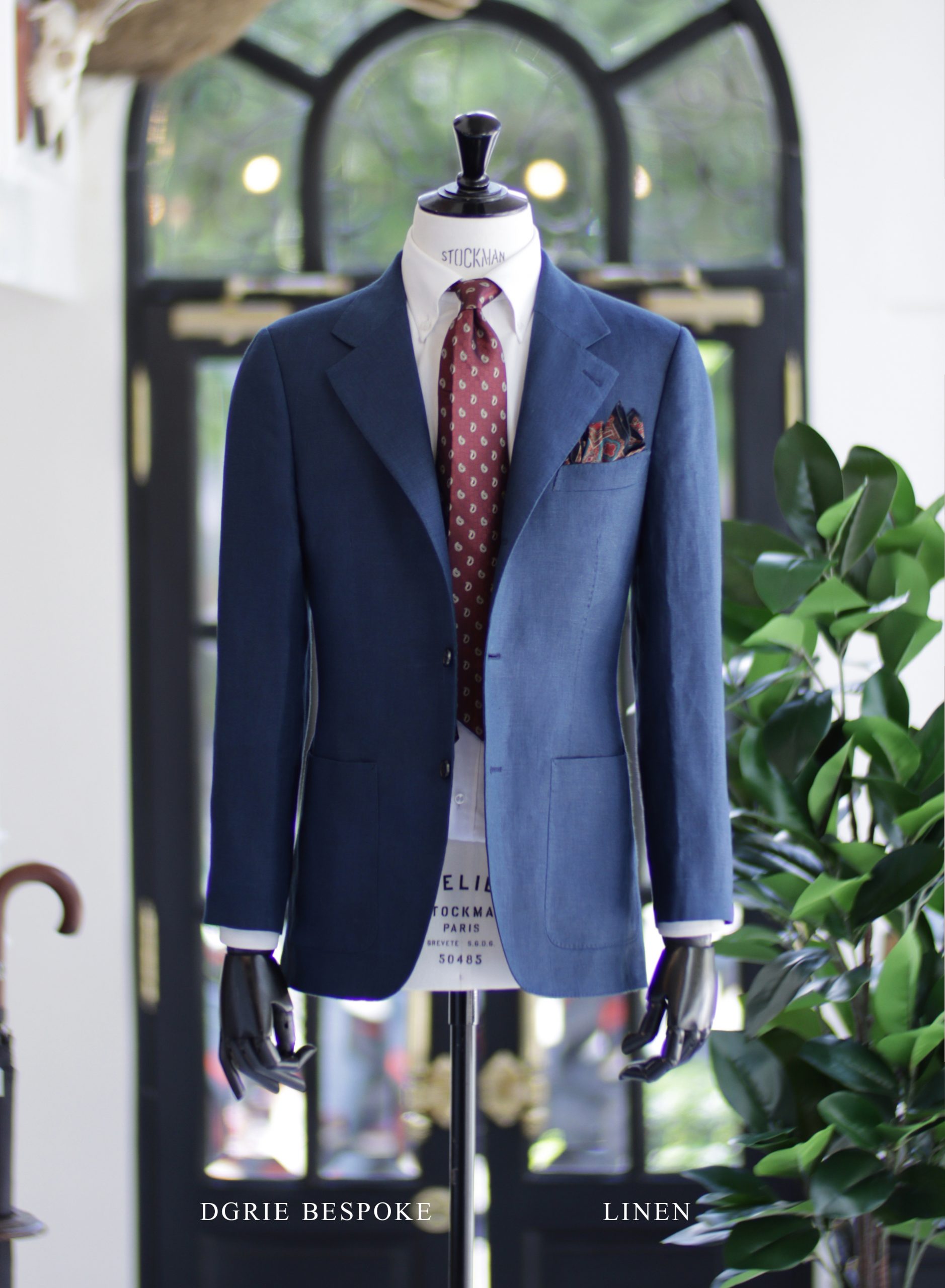 ตัดสูทลินิน สีน้ำเงิน DGRIE NAVY LINEN CANVAS CLASSIC SUITS