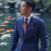 ตัดสูทลินิน สีน้ำเงิน DGRIE NAVY LINEN CANVAS CLASSIC SUITS