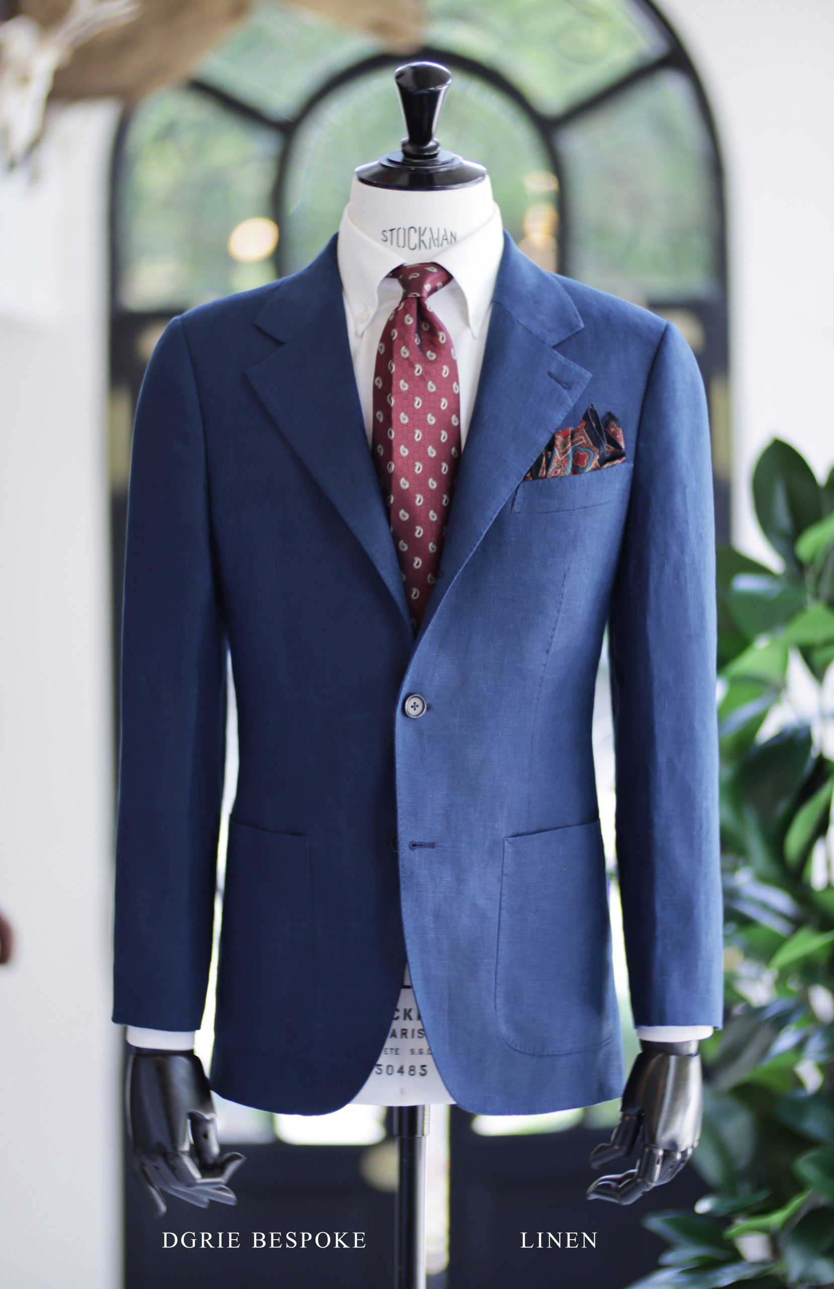 ตัดสูทลินิน สีน้ำเงิน DGRIE NAVY LINEN CANVAS CLASSIC SUITS