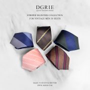 เนคไท Multi-Color Mix Stripe Necktie | DGRIE