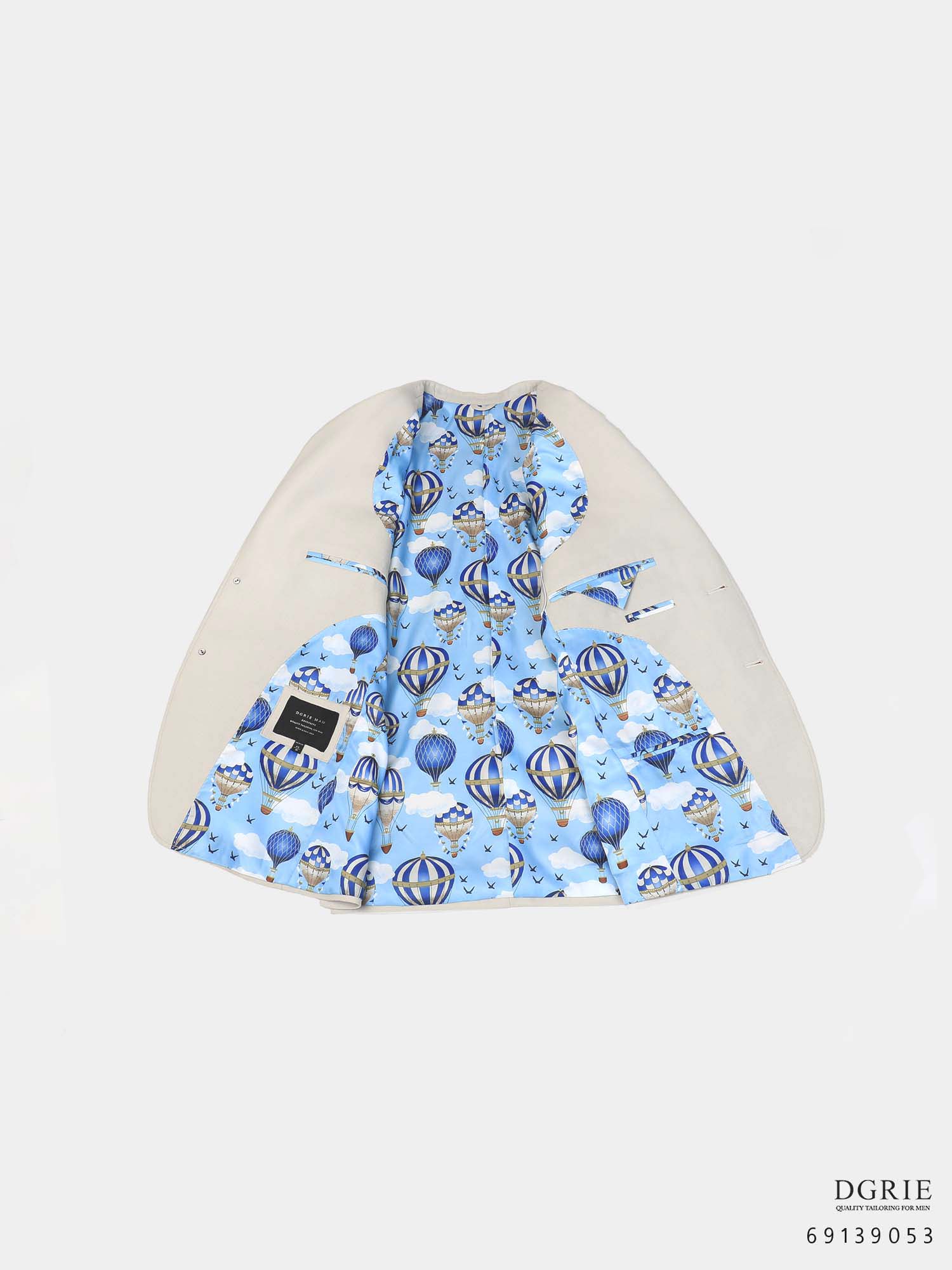 เสื้อสูทลำลองสีครีม Sport Beige Patch Pocket Balloon lining Jacket - DGRIE