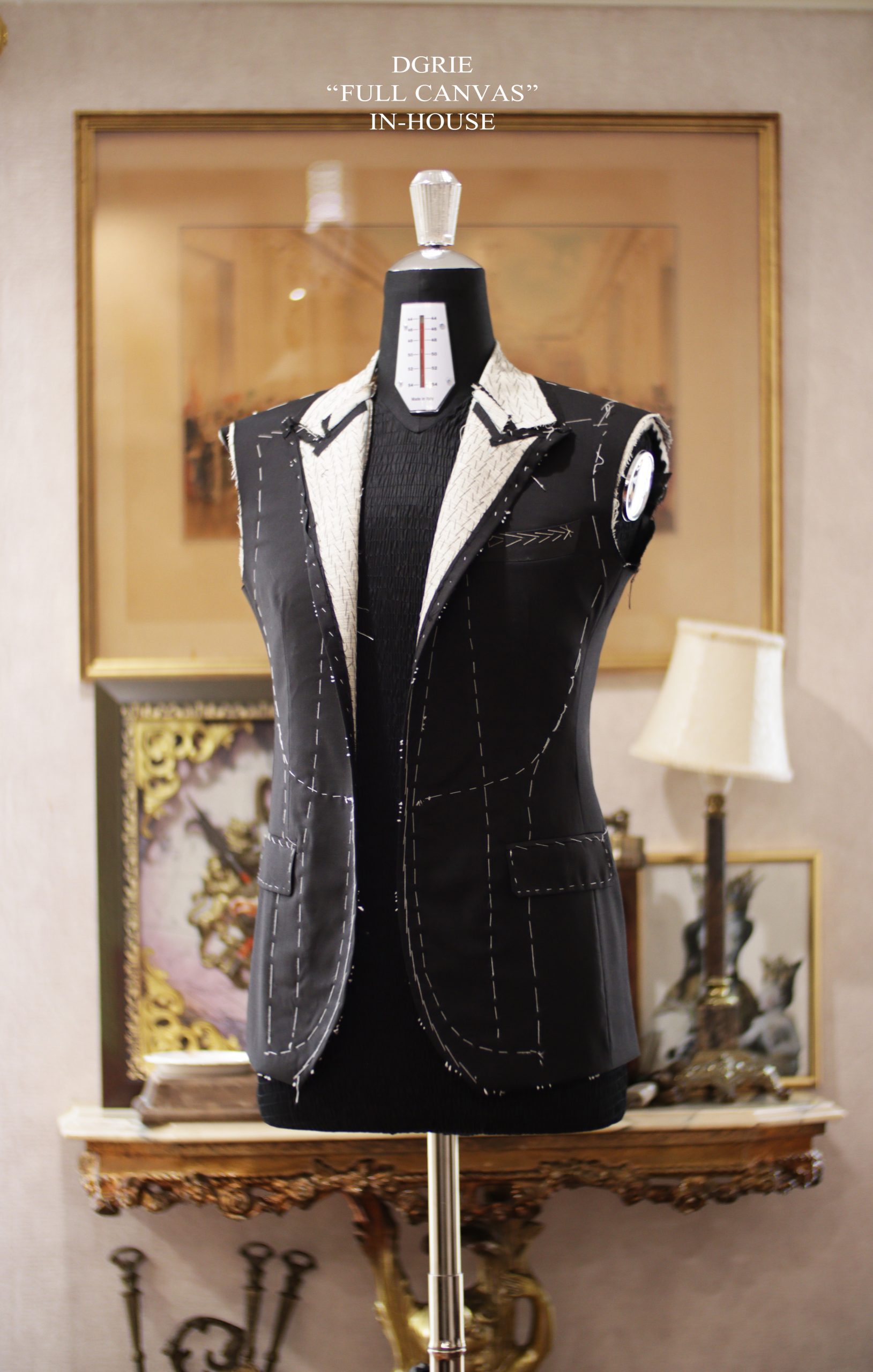 ตัดสูทหางม้าเต็มตัว Black Full Canvas Suits