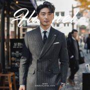 DGRIE เสื้อสูทลายทางสีเทา Grey Stripe Flannel Wool Suit 3 DGRIE เสื้อสูทลายทางสีเทา Grey Stripe Flannel Wool Suit