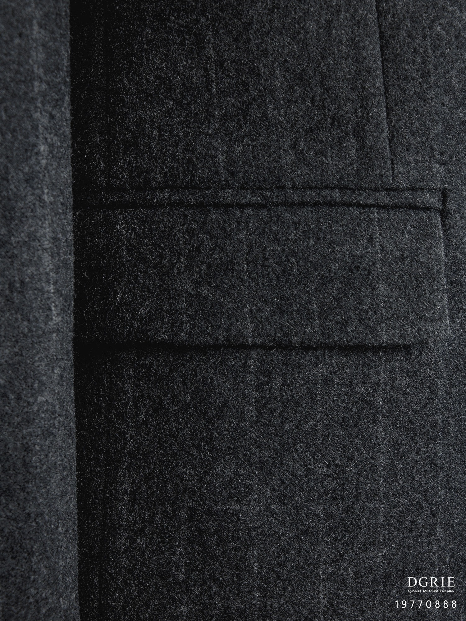 DGRIE เสื้อสูทลายทางสีเทา Grey Stripe Flannel Wool Suit