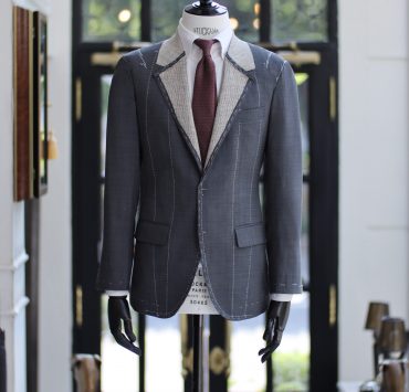 Fitting ตัดสูทหางม้า Full Canvas Suits Textured Grey