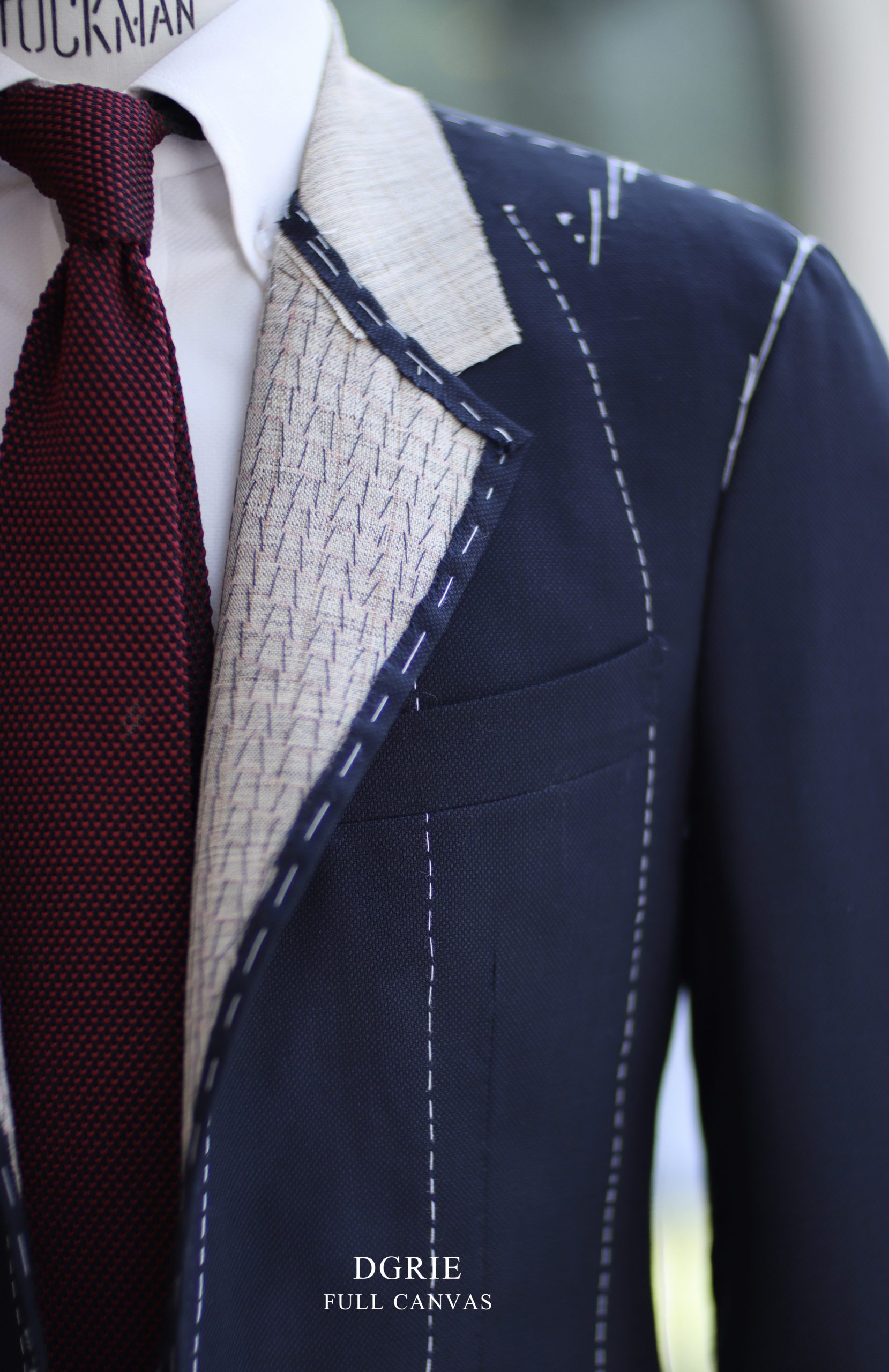 ตัดสูทหางม้า Navy Bird's eye Full Canvas Suits