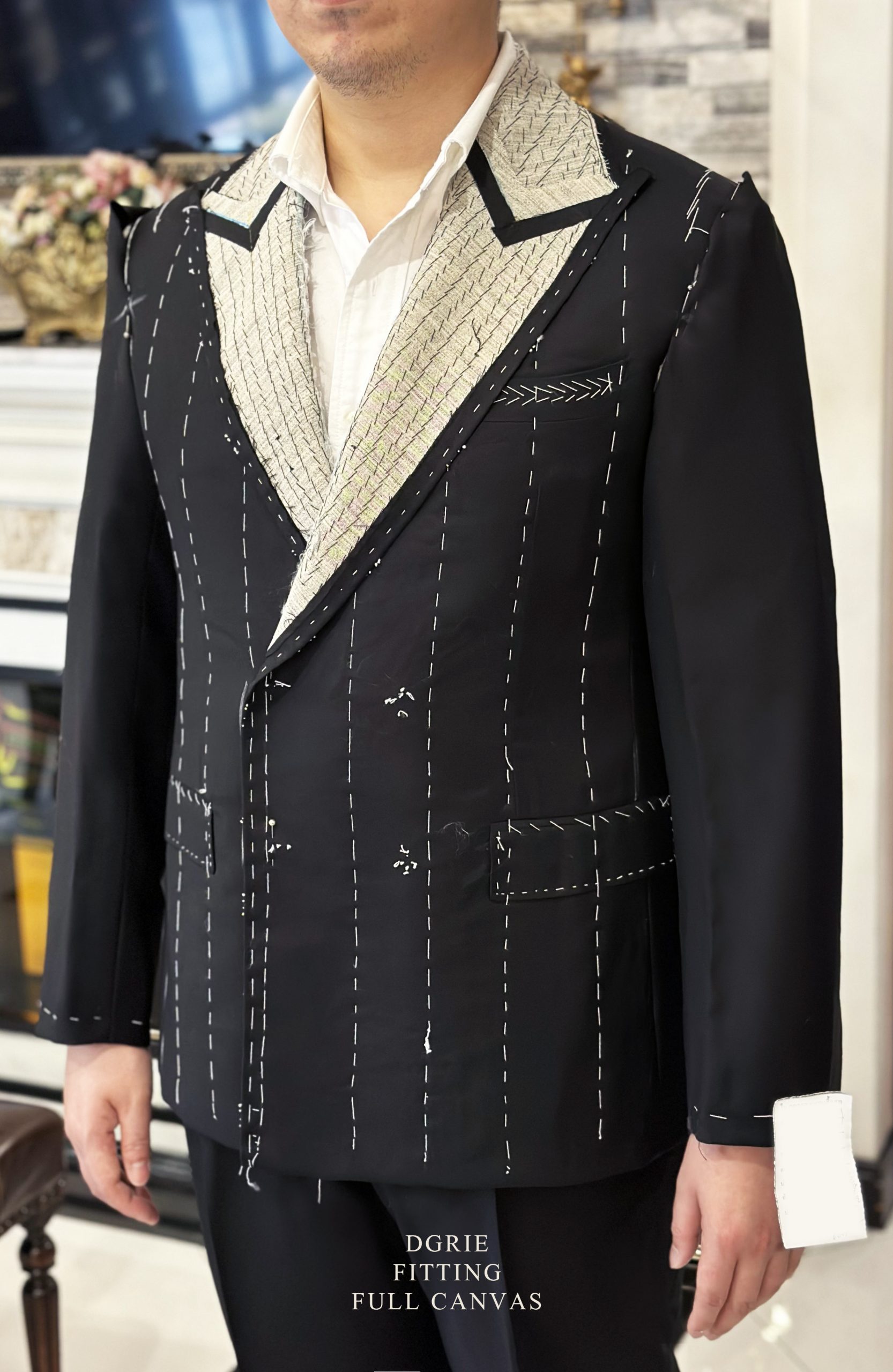 ตัดสูทหางม้า Black Loro Piana Full Canvas Suits