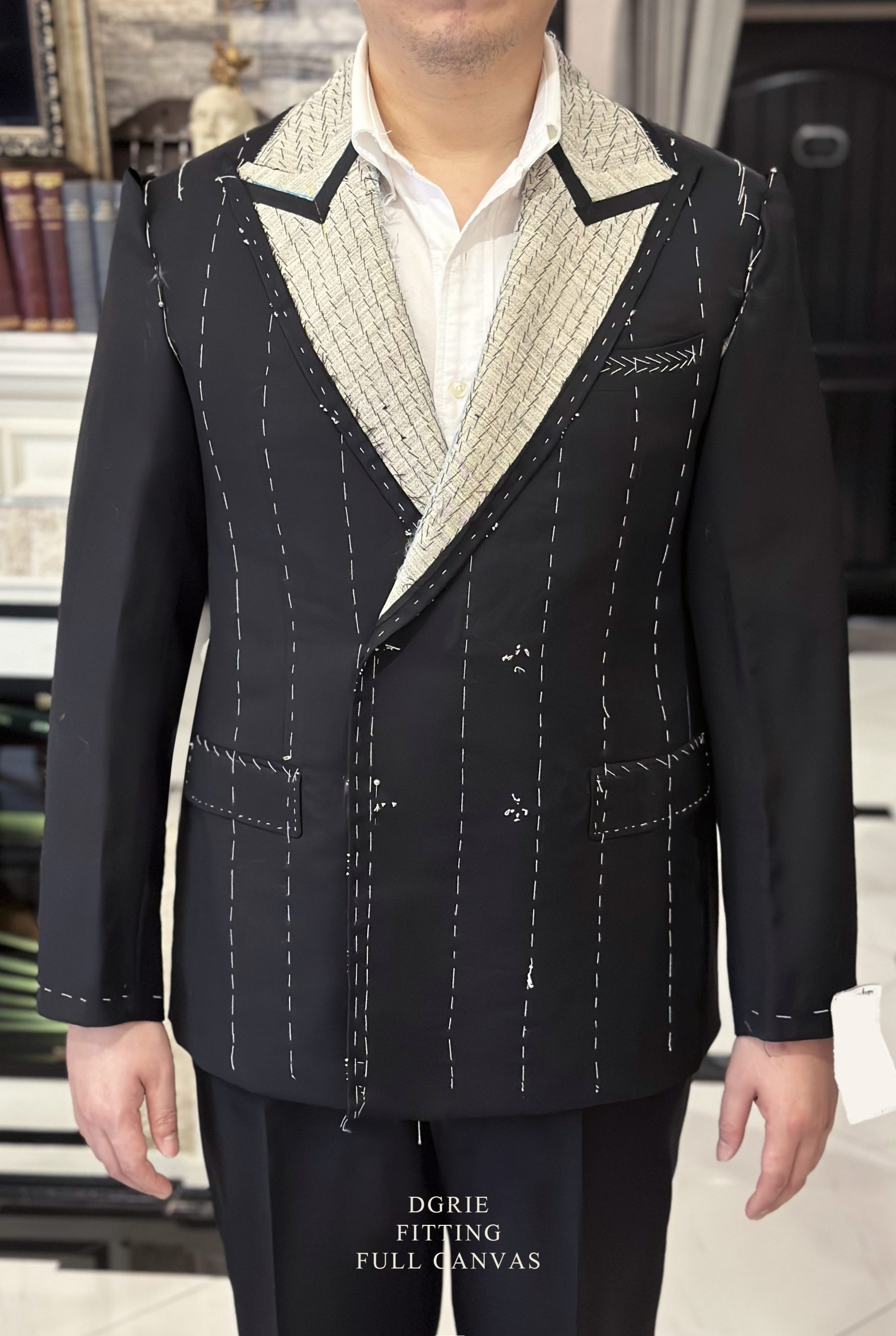 ตัดสูทหางม้า Black Loro Piana Full Canvas Suits