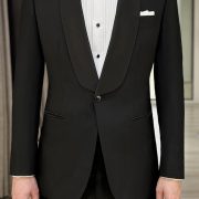 ตัดสูททักซิโด้ ตัดสูทแต่งงาน DGRIE BLACK SIGNATURE ROUND SHAWL LAPEL TUXEDO