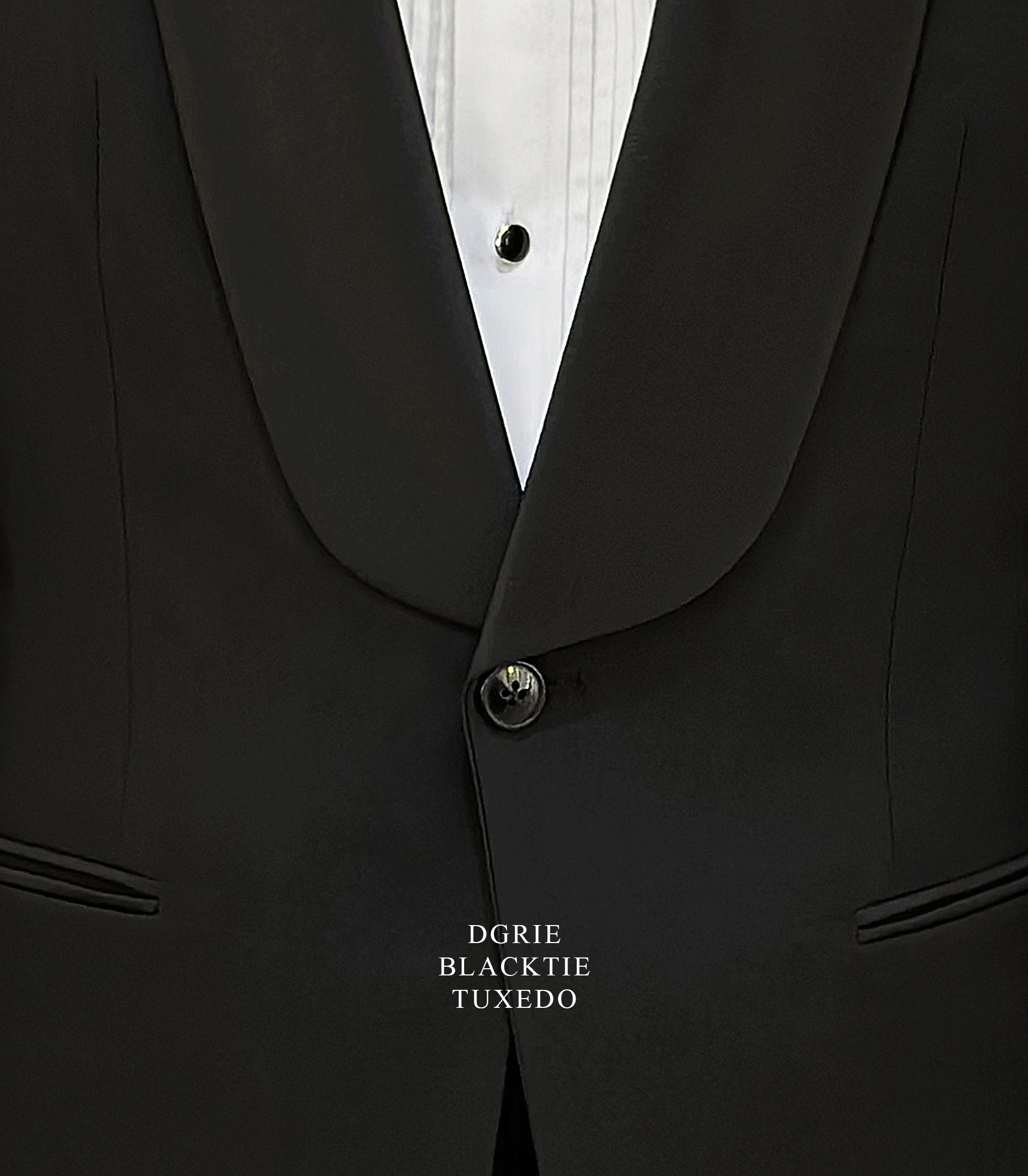 ตัดสูททักซิโด้ ตัดสูทแต่งงาน DGRIE BLACK SIGNATURE ROUND SHAWL LAPEL TUXEDO