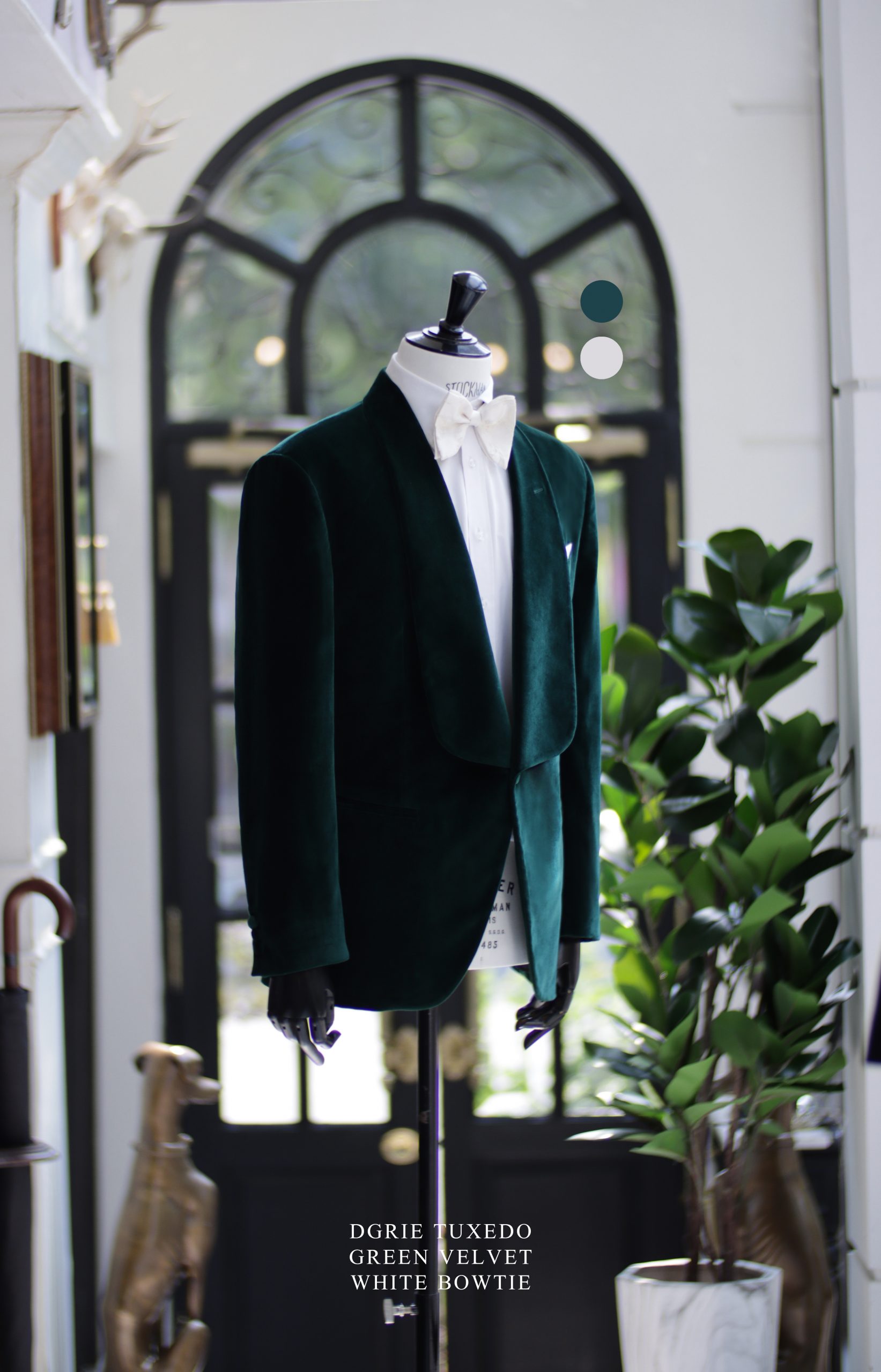 ตัดสูททักซิโด้ กำมะหยี่ DGRIE Green Velvet Tuxedo