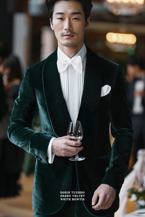 ตัดสูททักซิโด้ กำมะหยี่ DGRIE Green Velvet Tuxedo
