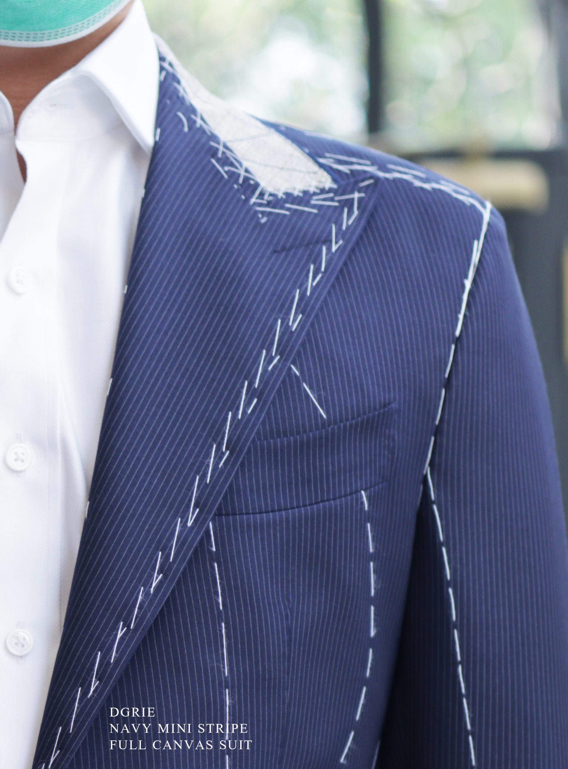 IMG_6608 copy 2 ตัดสูทหางม้า FITTING Mini PINSTRIPE NAVY BLUE Full Canvas Suits