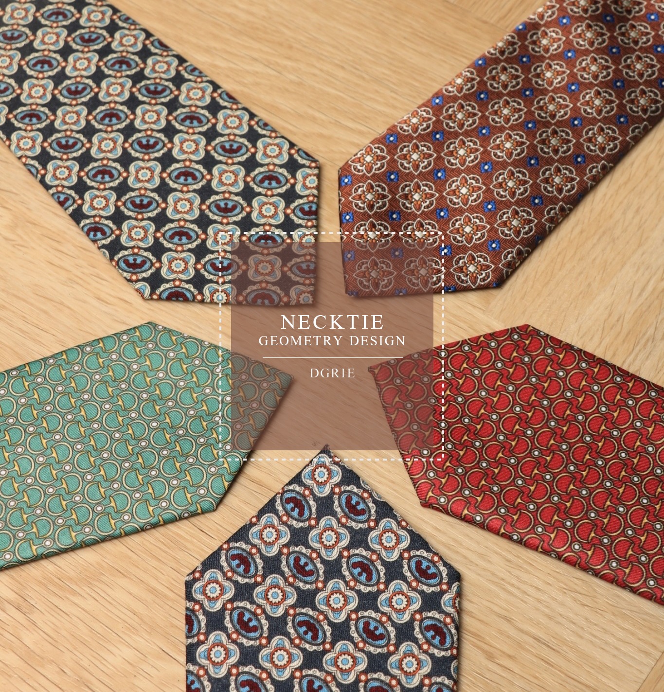 เนคไท GROMETRY Multi 1970s Vintage Necktie | DGRIE