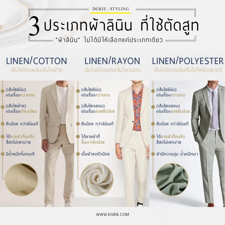 3 ประเภทผ้าลินิน ที่ใช้ตัดสูท 3 types of linen fabric used for tailoring suits 24 3 ประเภทผ้าลินิน ที่ใช้ตัดสูท 3 types of linen fabric used for tailoring suits