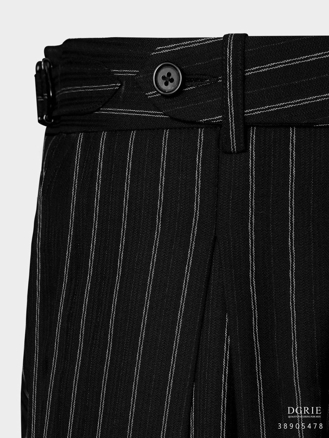 กางเกงผู้ชาย DARK NAVY AND BLACK STRIPES PANTS - DGRIE