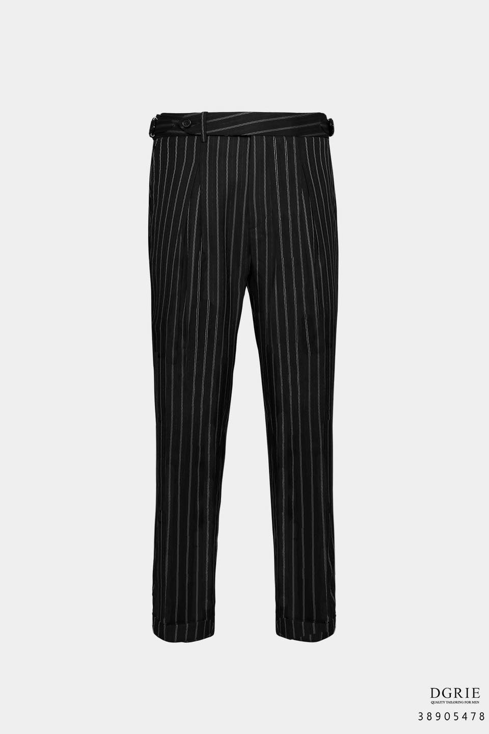 กางเกงผู้ชาย DARK NAVY AND BLACK STRIPES PANTS - DGRIE
