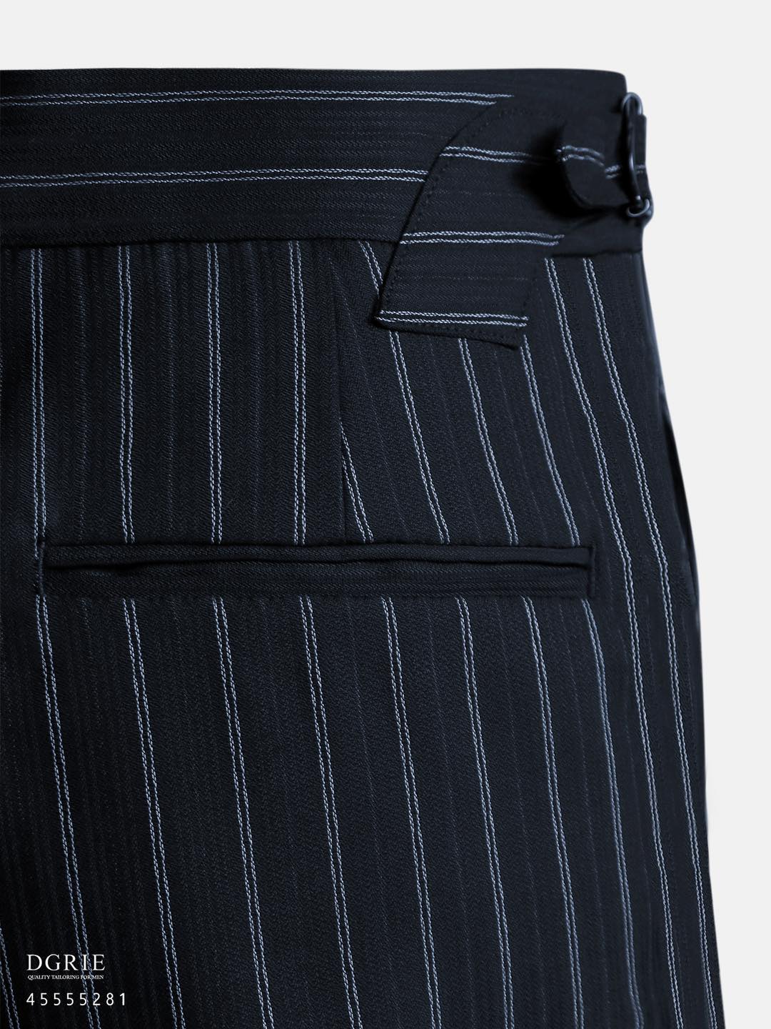 กางเกงผู้ชาย DARK NAVY AND BLACK STRIPES PANTS - DGRIE