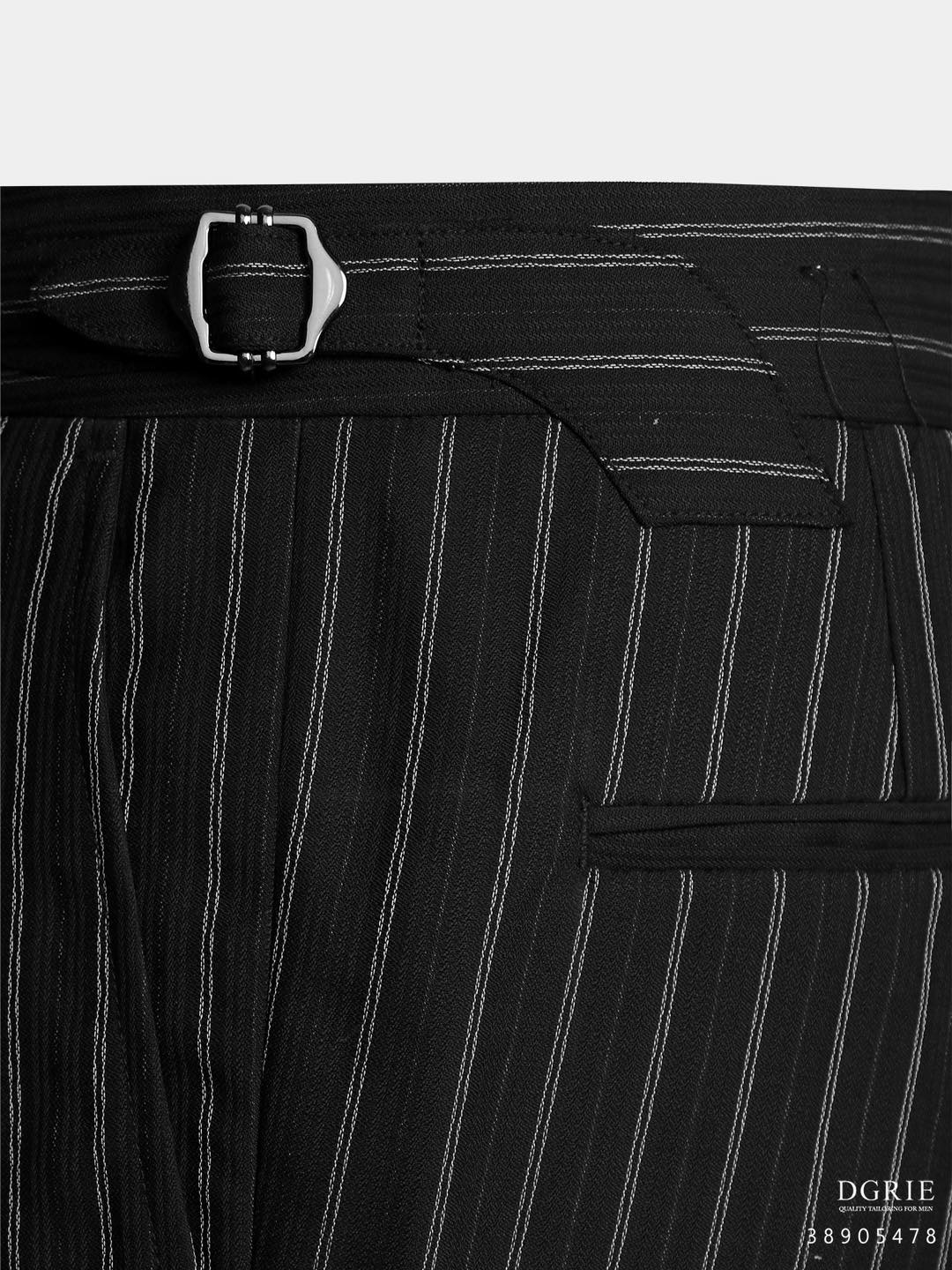 กางเกงผู้ชาย DARK NAVY AND BLACK STRIPES PANTS - DGRIE