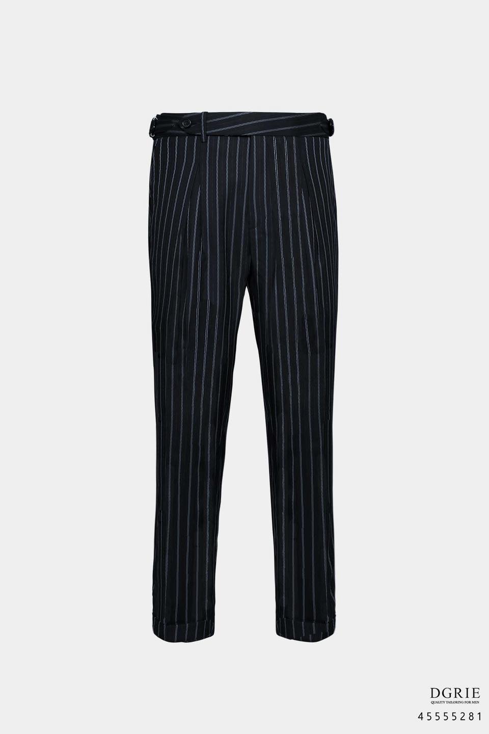 กางเกงผู้ชาย DARK NAVY AND BLACK STRIPES PANTS - DGRIE