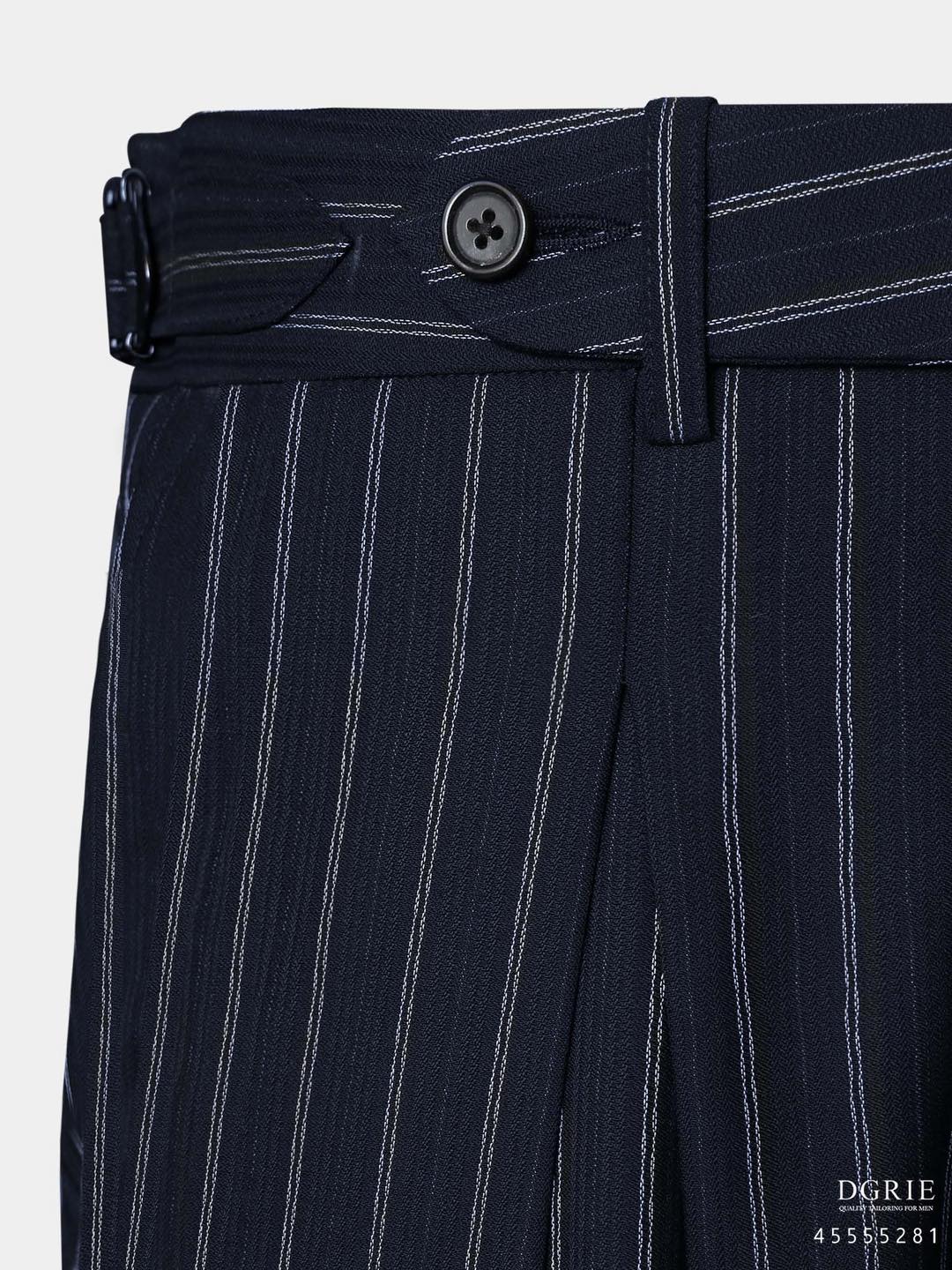 กางเกงผู้ชาย DARK NAVY AND BLACK STRIPES PANTS - DGRIE