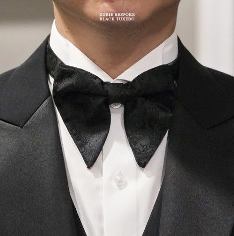ตัดสูทแต่งงาน ทักซิโด้ DGRIE Super Black Tuxedo 3 Piece Suits