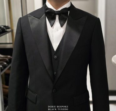 ตัดสูทแต่งงาน ทักซิโด้ DGRIE Super Black Tuxedo 3 Piece Suits