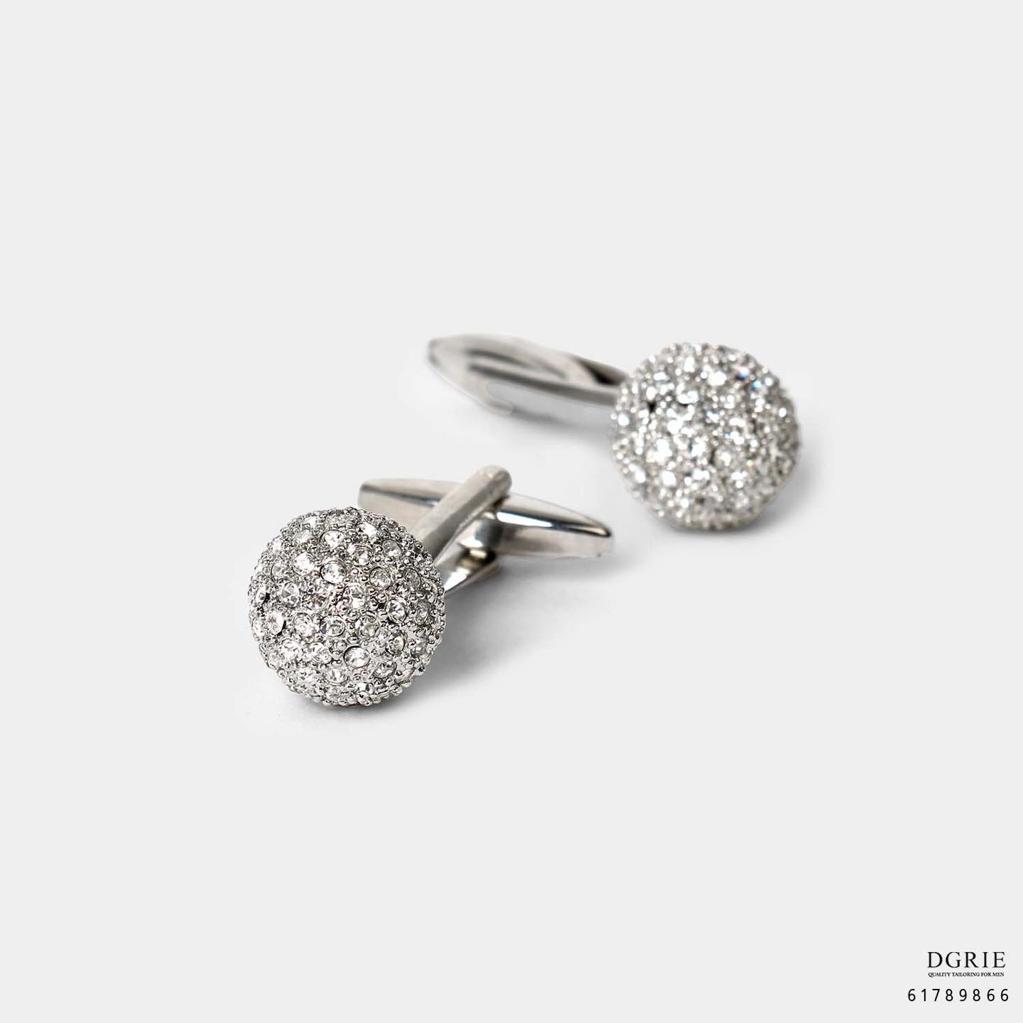 คัฟลิงค์ Moissanite Diamond Round Cufflinks - DGRIE