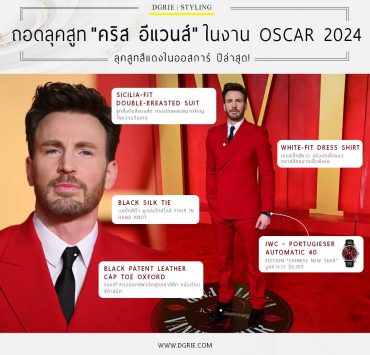 ถอดลุคสูท "คริส อีแวนส์" ในงาน OSCAR 2024