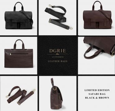 กระเป๋าหนัง Safari Large Leather Black