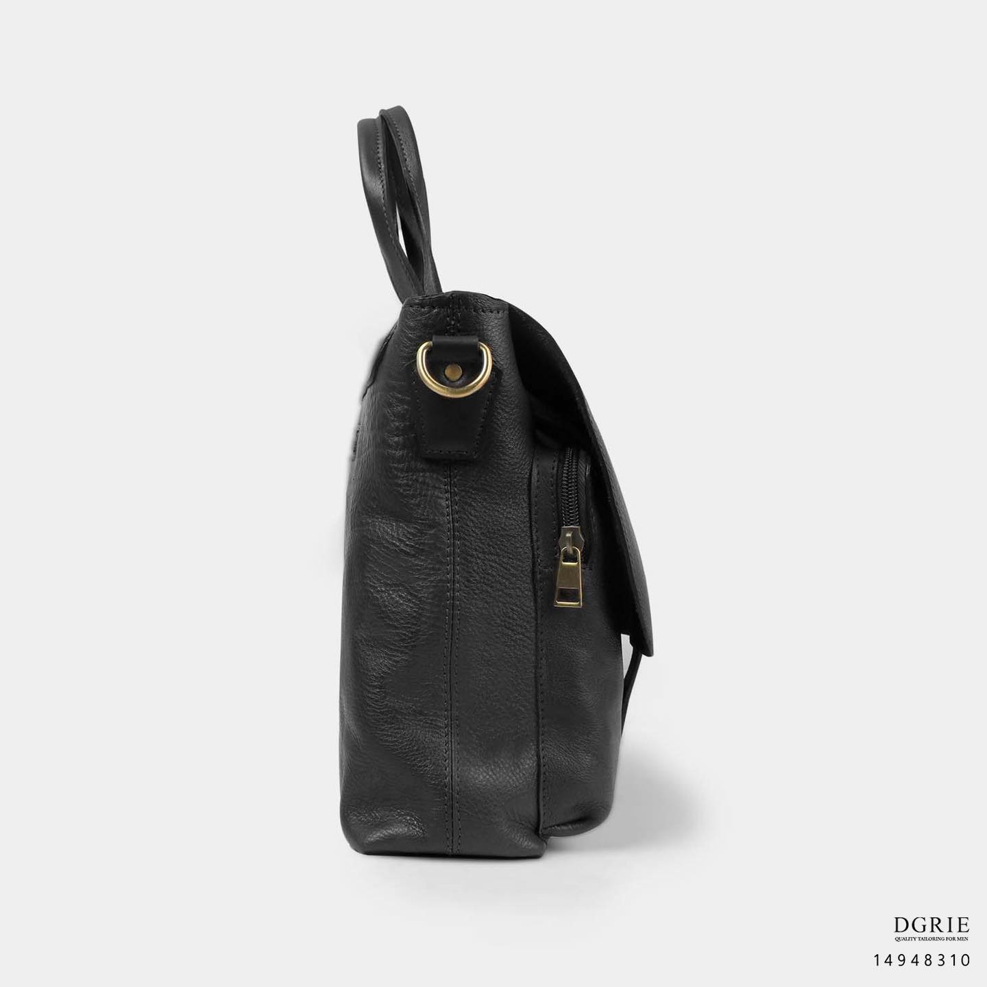 กระเป๋าหนัง Safari Large Leather Black