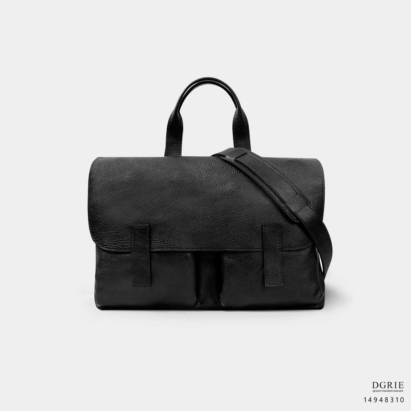 กระเป๋าหนัง Safari Large Leather Black