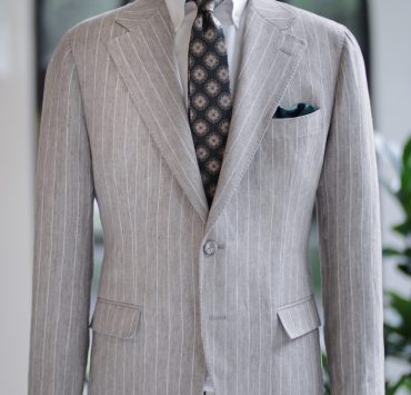 ตัดสูท Solbiati Grey PinStripe Linen Jacket