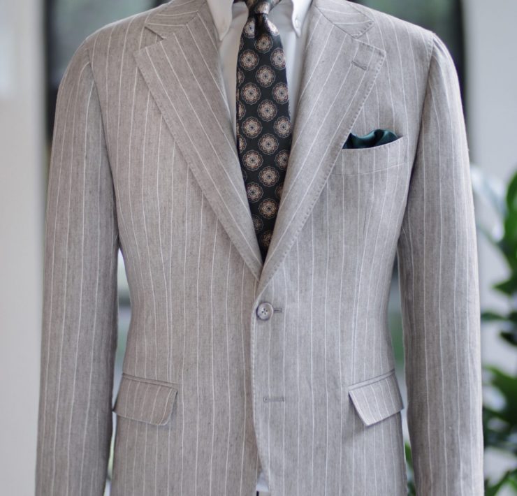 ตัดสูท Solbiati Grey PinStripe Linen Jacket 18 ตัดสูท Solbiati Grey PinStripe Linen Jacket