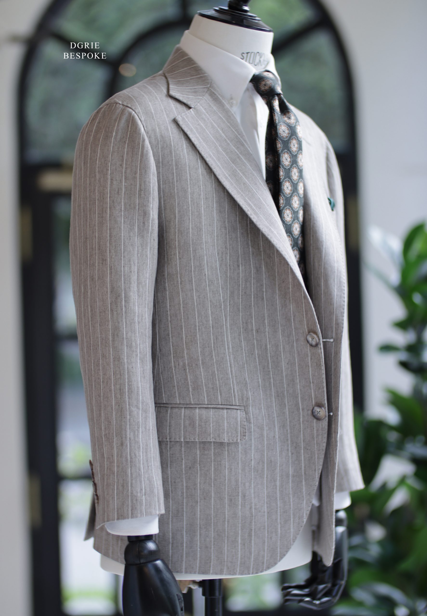 ตัดสูท Solbiati Grey PinStripe Linen Jacket