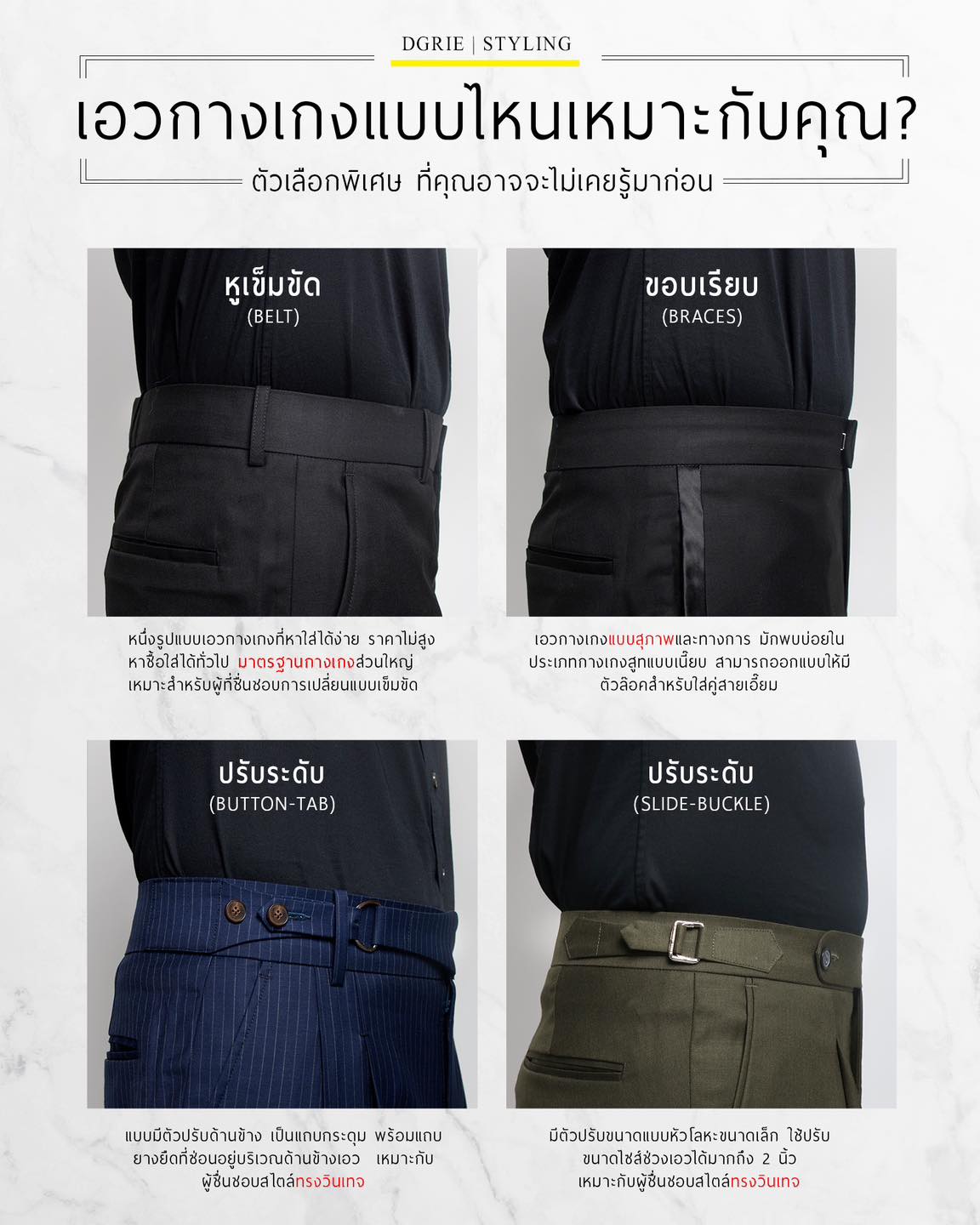 เอวกางเกงแบบไหนเหมาะกับคุณ - What pants waist is right for you?