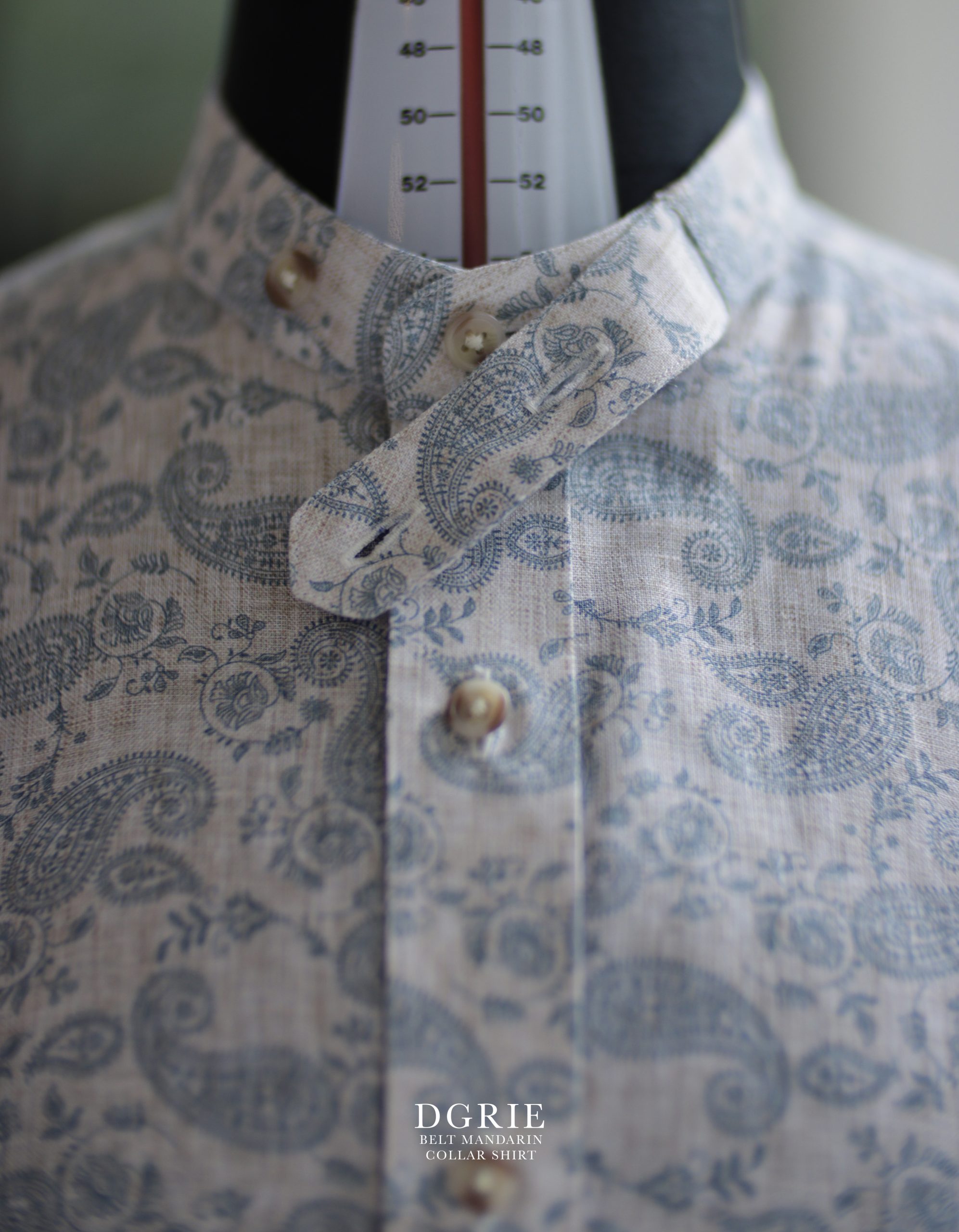 ตัดเสื้อเชิ้ตคอจีน DGRIE Exclusive Belt Mandarin Collar Shirt