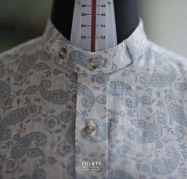 ตัดเสื้อเชิ้ตคอจีน DGRIE Exclusive Belt Mandarin Collar Shirt
