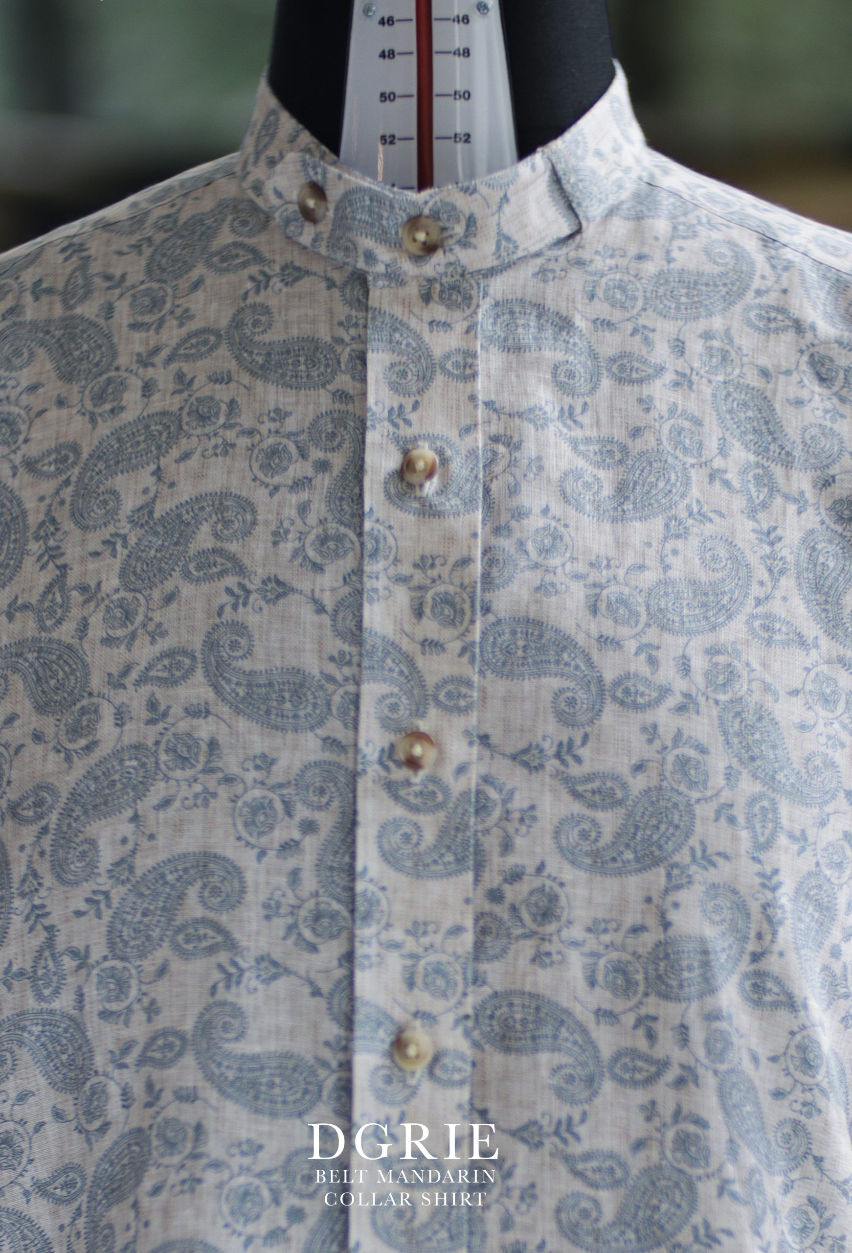 ตัดเสื้อเชิ้ตคอจีน DGRIE Exclusive Belt Mandarin Collar Shirt