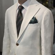 ตัดสูทลินินสีขาวออฟไวท์ DGRIE Classic Ivory White Linen Suits