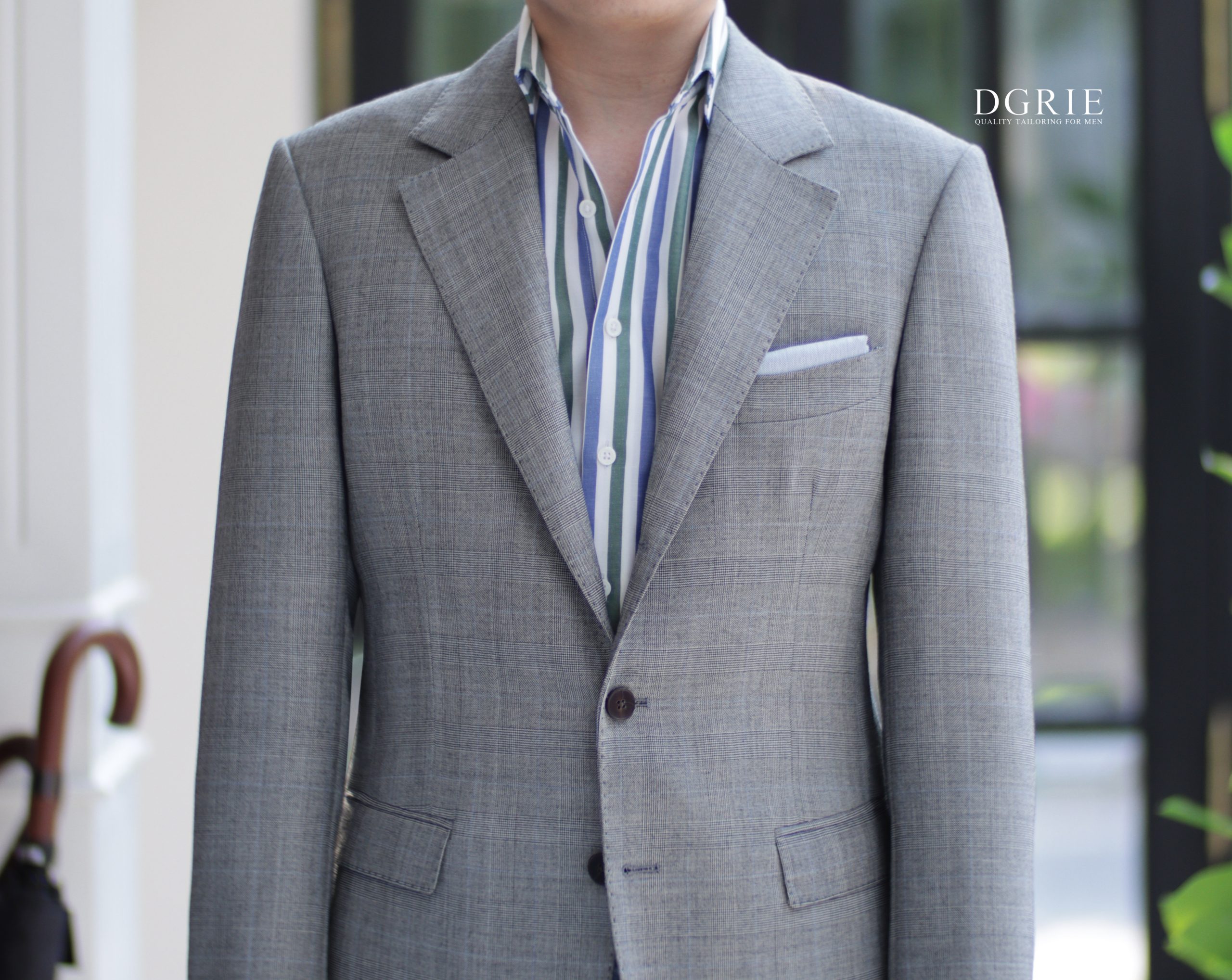 IMG_9741 copy ตัดสูทหางม้า สีเทาลายตาราง Full Cavas Classic Check Suits