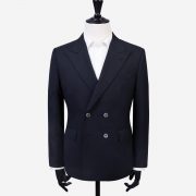 เสื้อสูท Navy Glen Check Wool Double-Breasted Suits 3 เสื้อสูท Navy Glen Check Wool Double-Breasted Suits